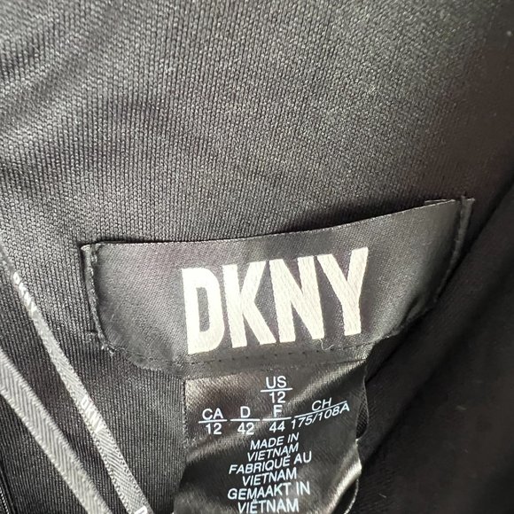 NWT DKNY Velvet Midi Wrap Dress Sleeveless Black Size 12 NEW $139 - Picture 6 of 12